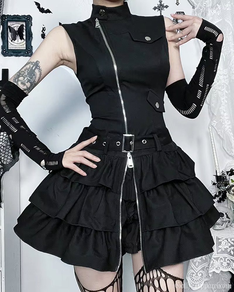 Goth Black Mini Dress