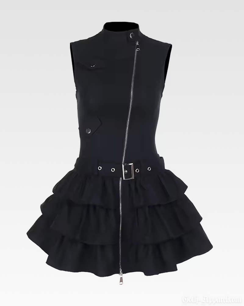 Goth Black Mini Dress