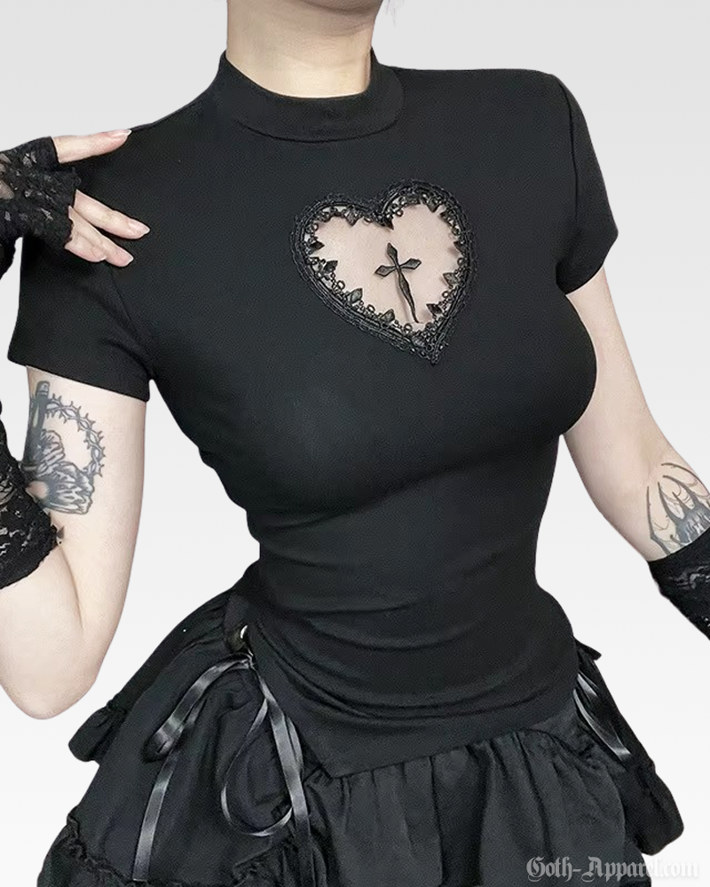 Goth Black Top