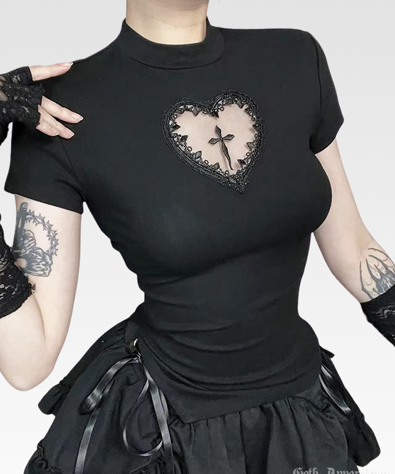 Goth Black Top