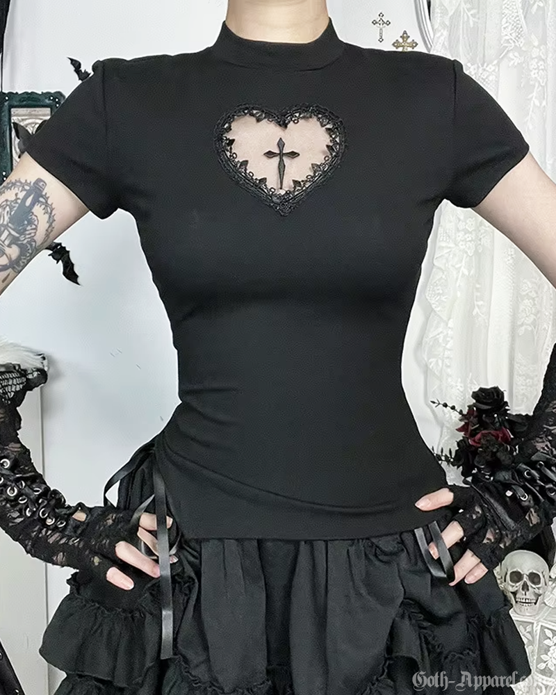 Goth Black Top