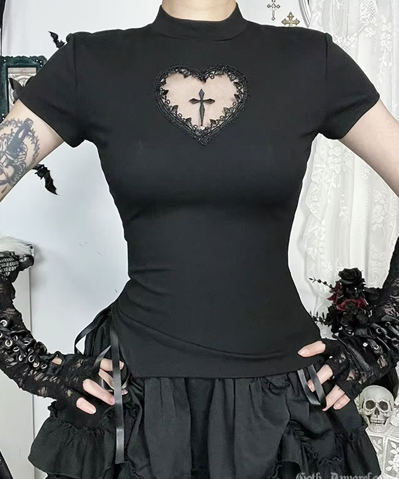 Goth Black Top