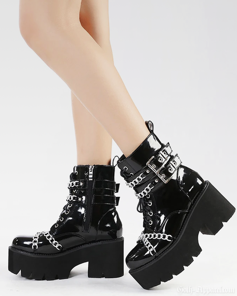 Goth Boots With Chains