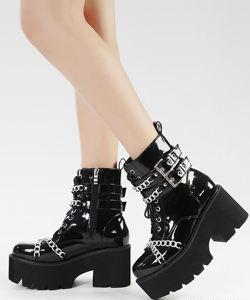 Goth Boots With Chains