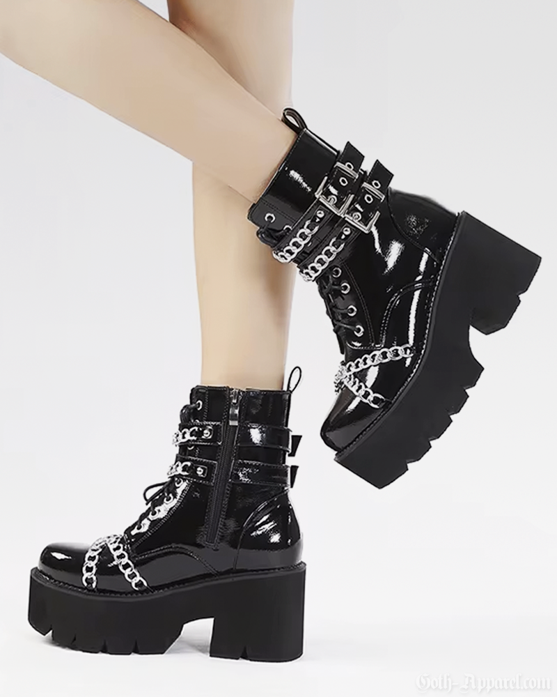 Goth Boots With Chains