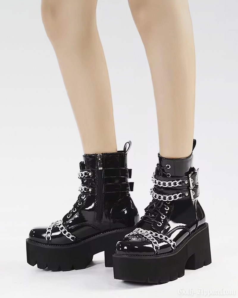 Goth Boots With Chains