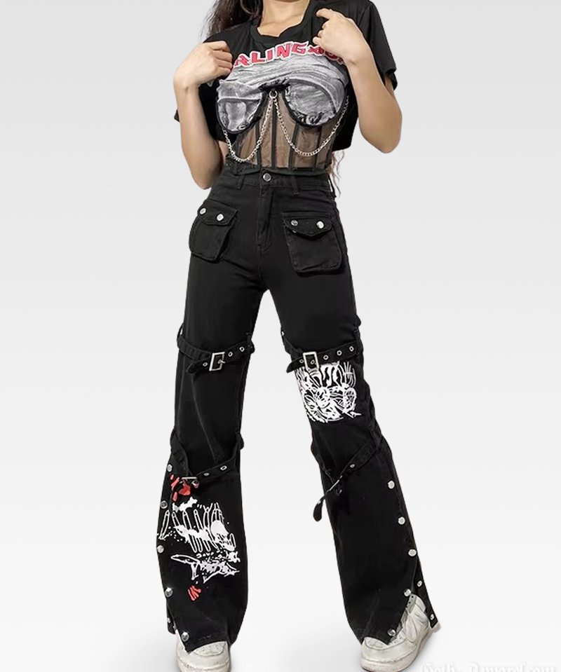Goth Buckle Pants