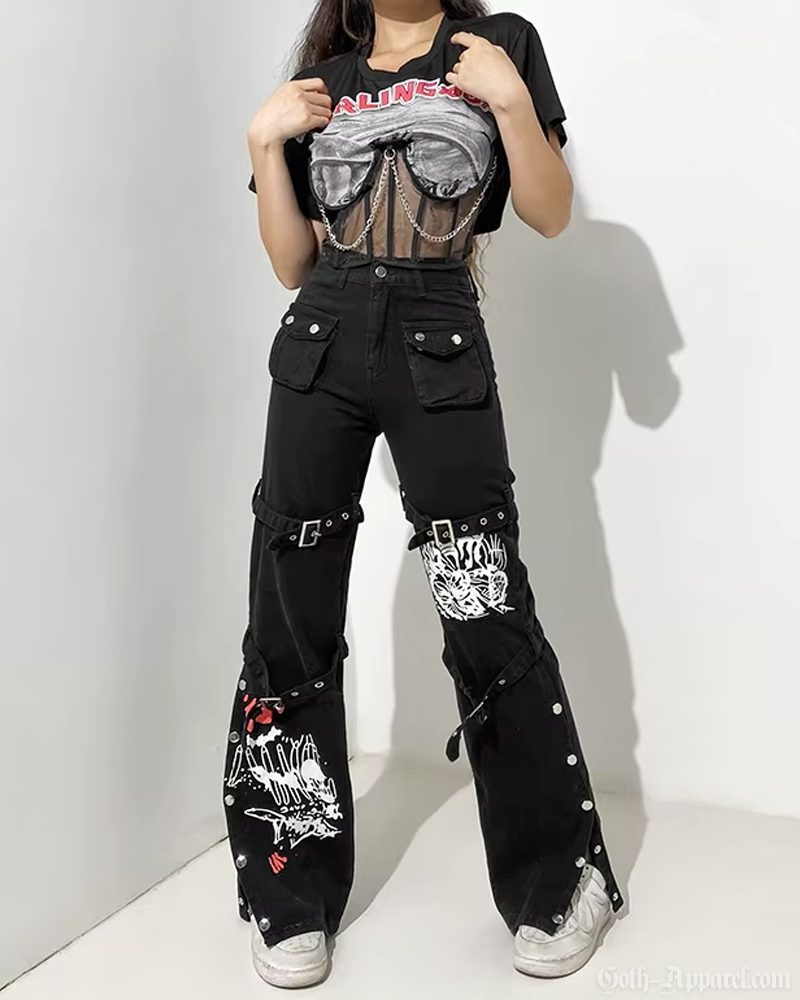 Goth Buckle Pants