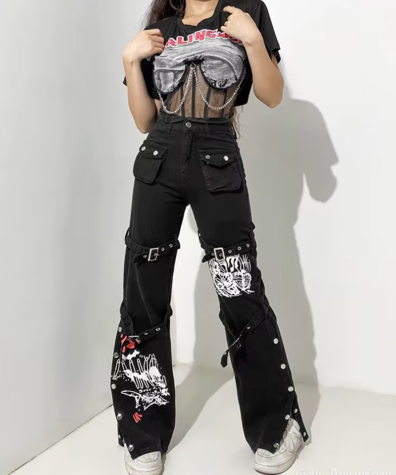 Goth Buckle Pants