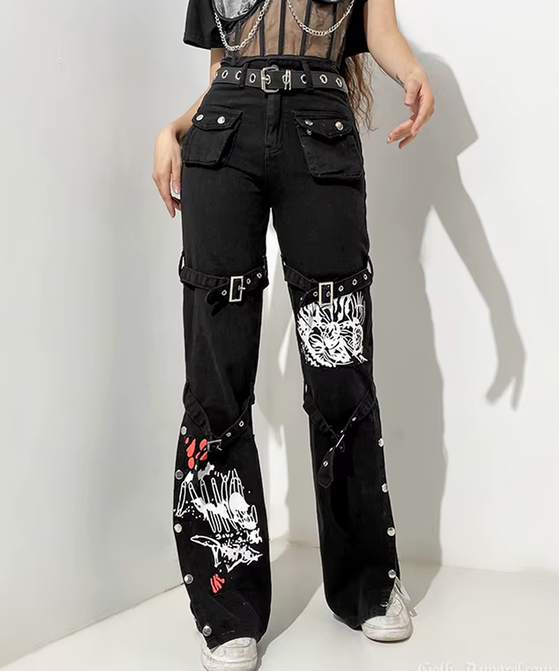 Goth Buckle Pants