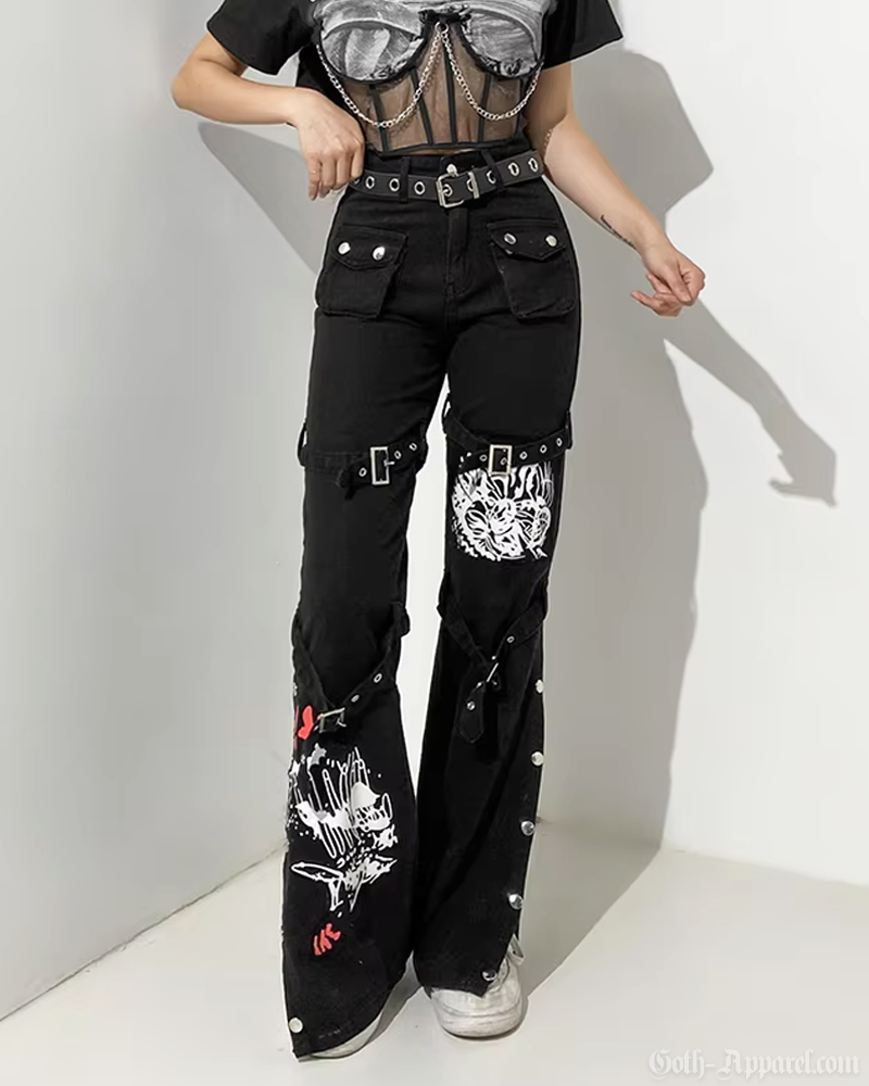Goth Buckle Pants