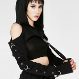 Goth Crop Hoodie