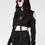 Goth Crop Hoodie
