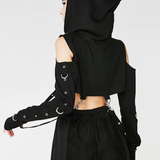 Goth Crop Hoodie