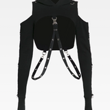 Goth Crop Hoodie