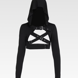 Goth Cropped Hoodie