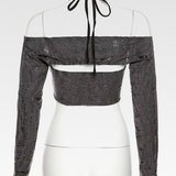 Goth Distressed Crop Top