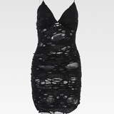 Goth Distressed Mini Dress