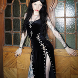 Goth Double Slit Dress