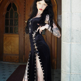 Goth Double Slit Dress