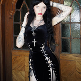 Goth Double Slit Dress