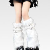 Goth Faux Fur Leg Warmers