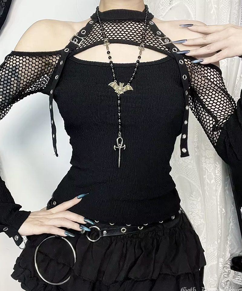 Goth Fishnet Top