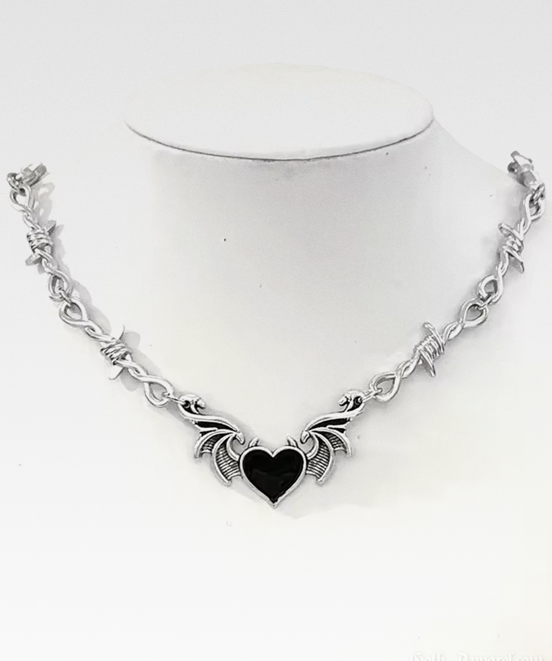 Goth Heart Necklace