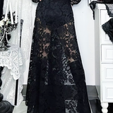 Goth Maxi Skirt With Slit