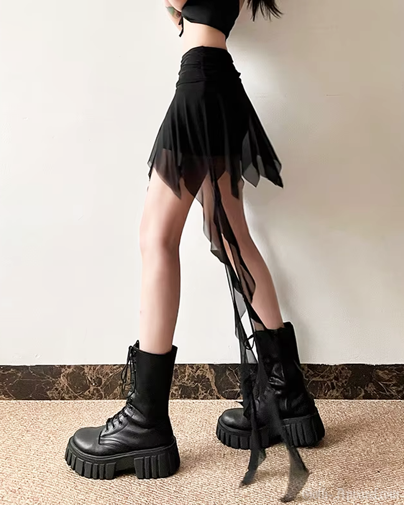 Goth Mesh Skirt