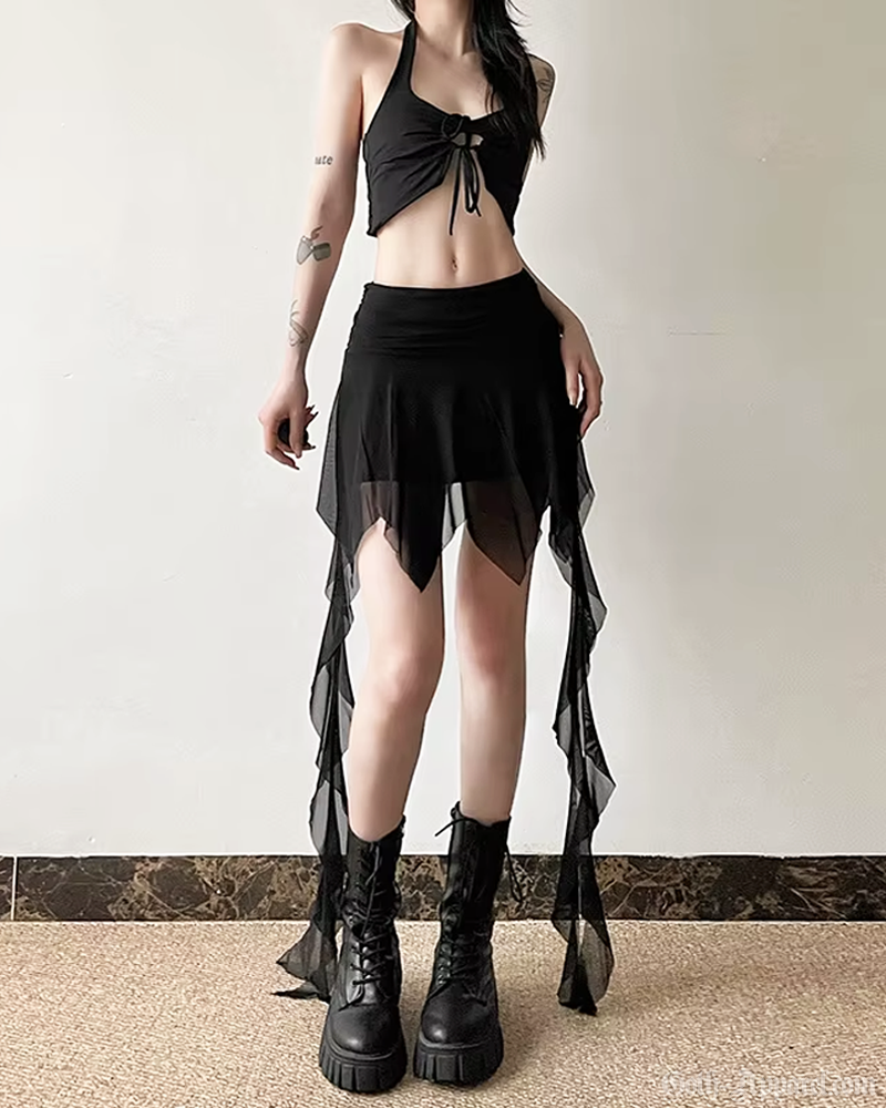 Goth Mesh Skirt