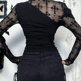 Goth Off Shoulder Top