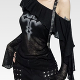 Goth Off The Shoulder Top