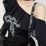 Goth Off The Shoulder Top