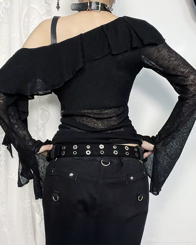 Goth Off The Shoulder Top