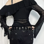 Goth Off The Shoulder Top