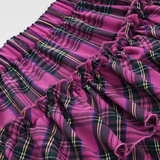 Goth Pink Plaid Skirt
