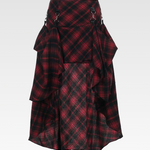 Goth Red Plaid Skirt