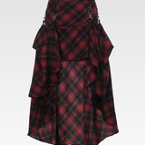 Goth Red Plaid Skirt