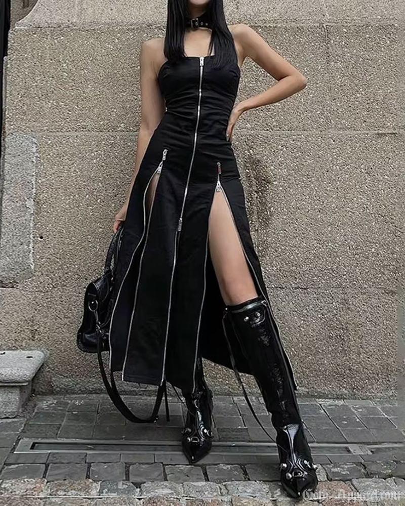 Goth Slit Dress