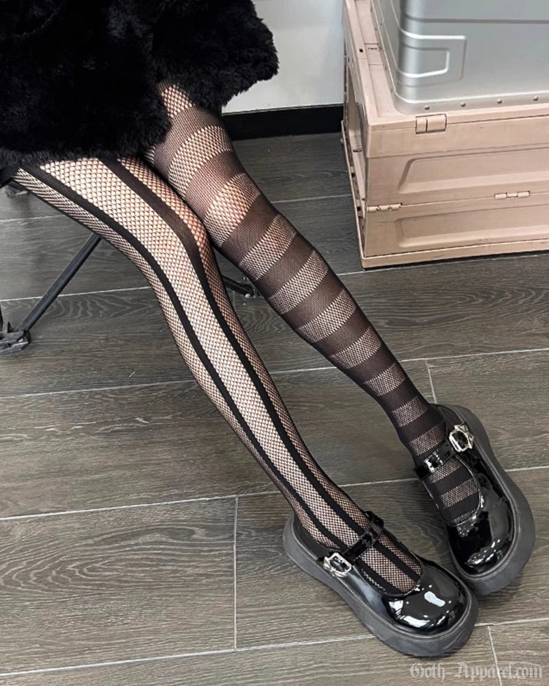 Goth Striped Tights