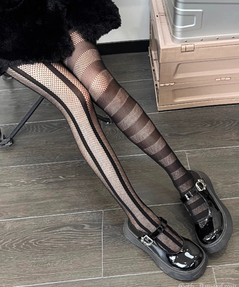 Goth Striped Tights