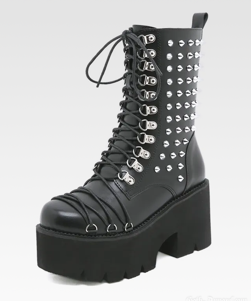 Goth Studded Boots