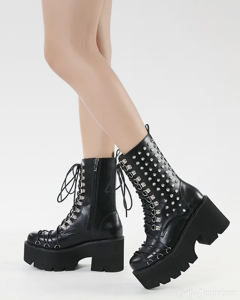 Goth Studded Boots