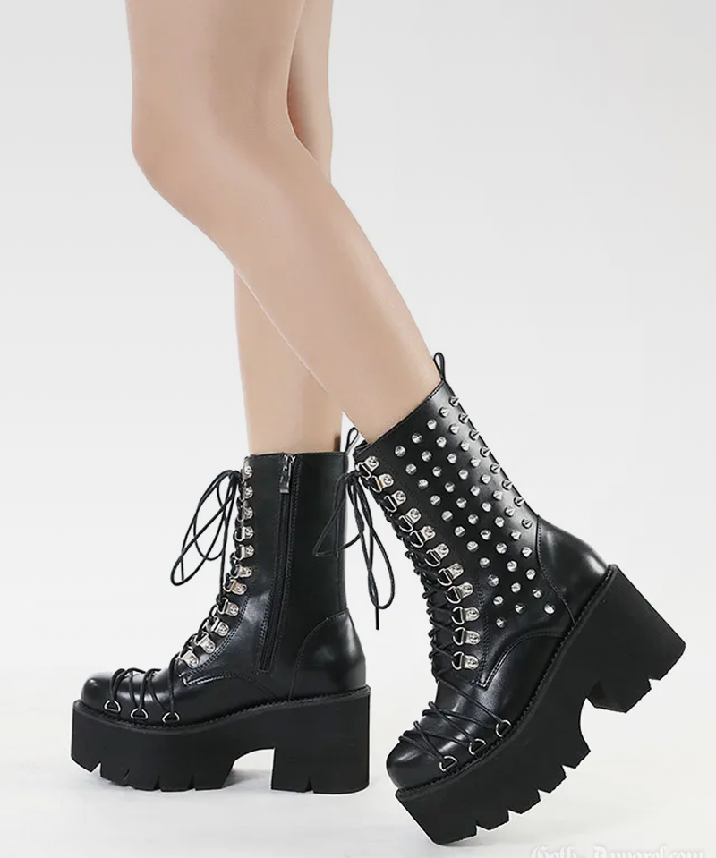 Goth Studded Boots