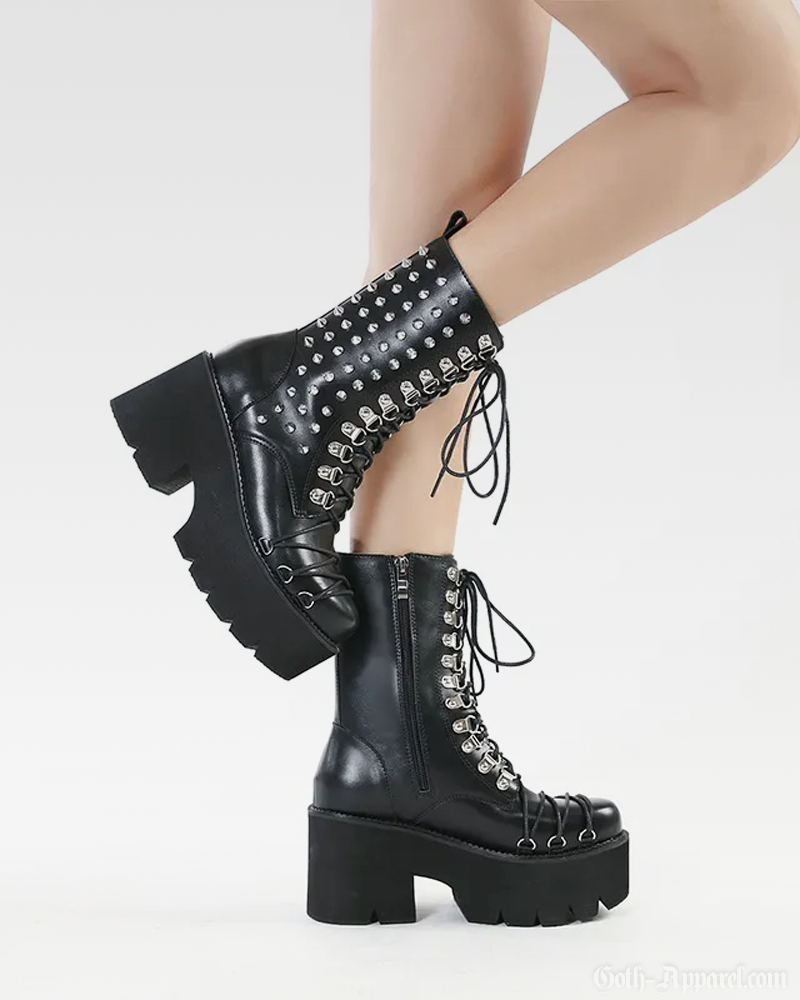 Goth Studded Boots