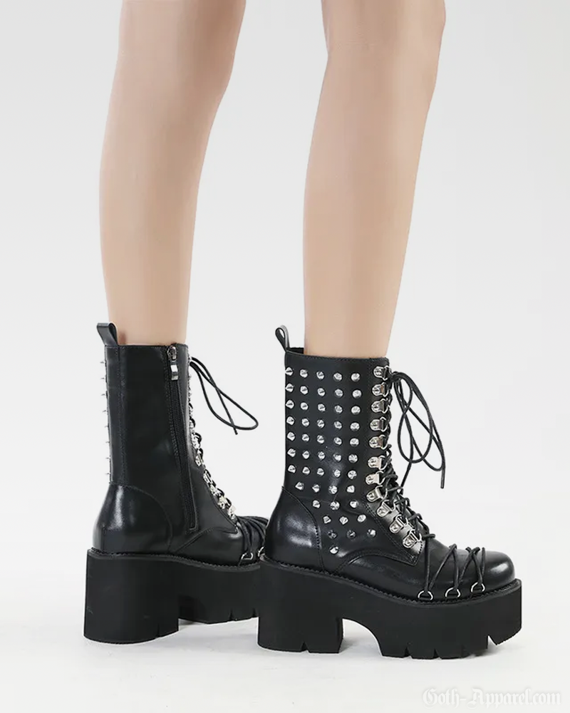Goth Studded Boots