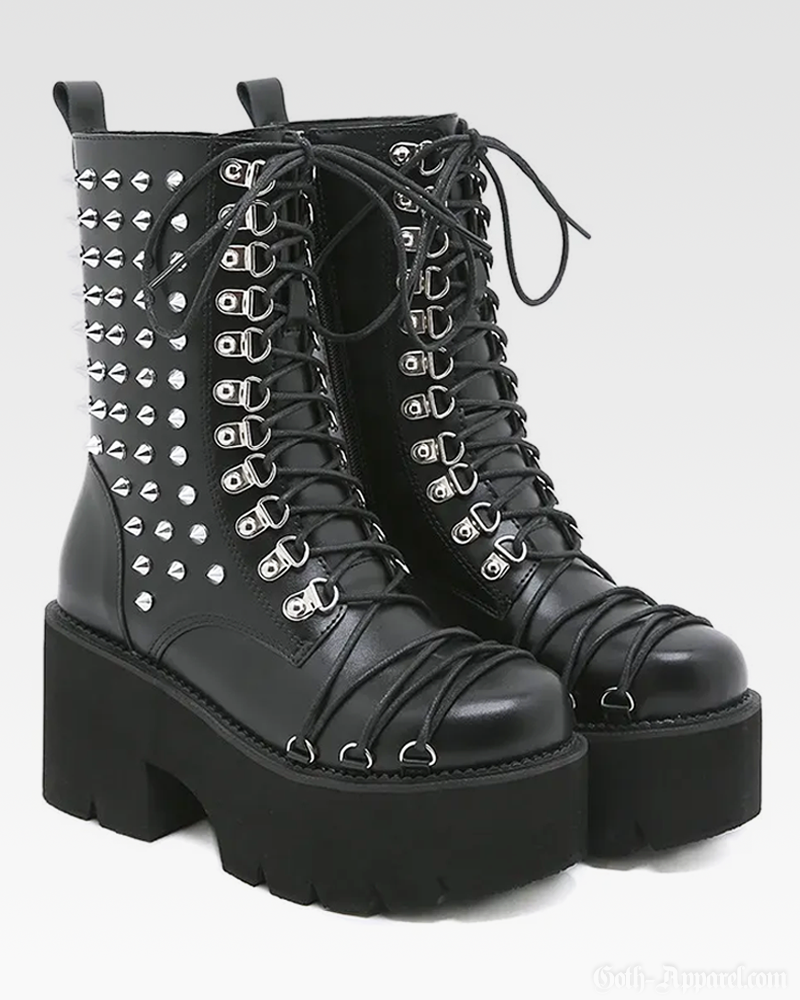 Goth Studded Boots