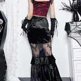 Goth Velvet Skirt
