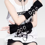 Gothic Arm Warmers With Buckles